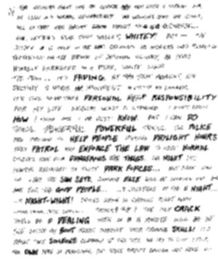 A page of text