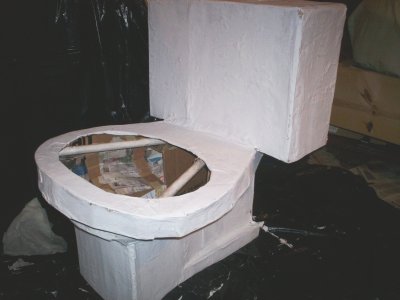 Painted toilet